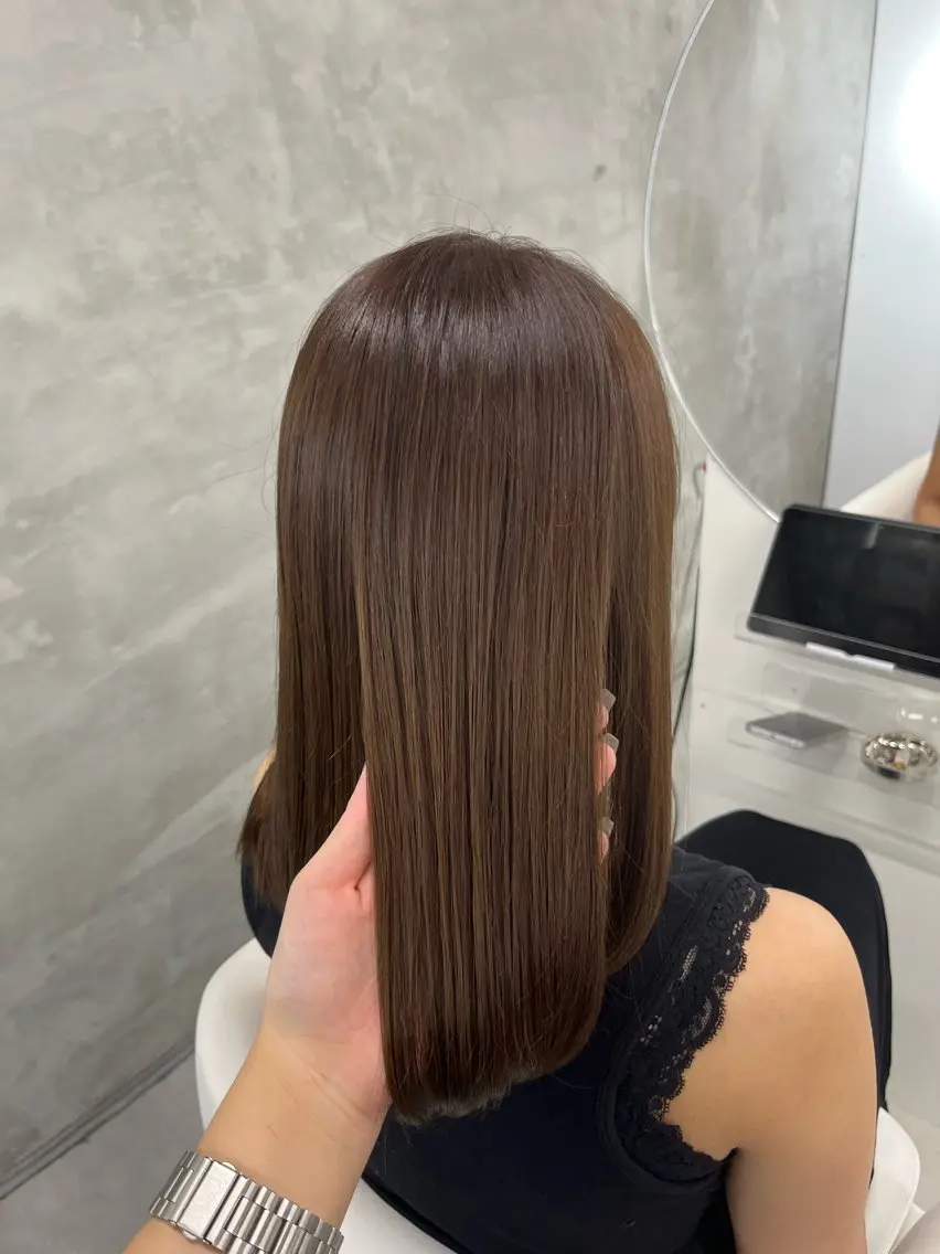 ミディアム カラー ヘアカラー トリートメント yuuna ✮ door whiteのヘアスタイル