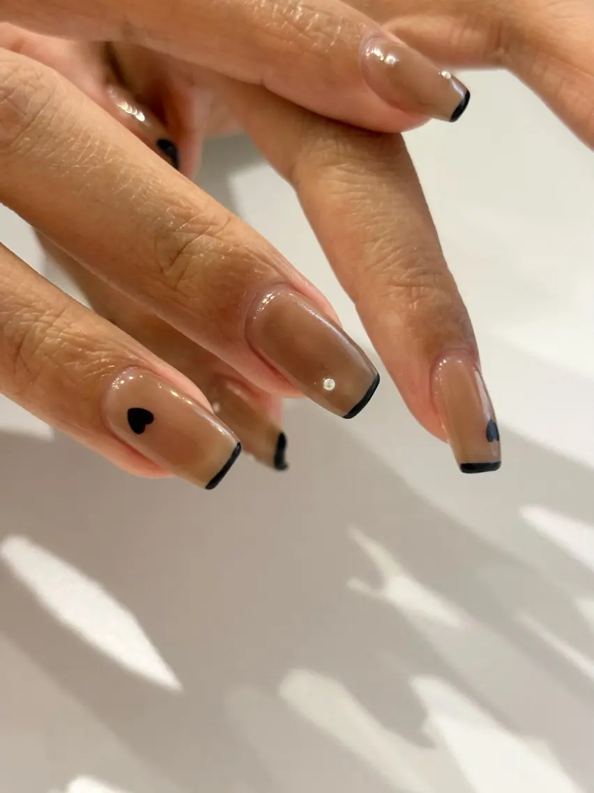 ネイル ハート バレンタイン ハンドネイル Ann nailのネイルデザイン