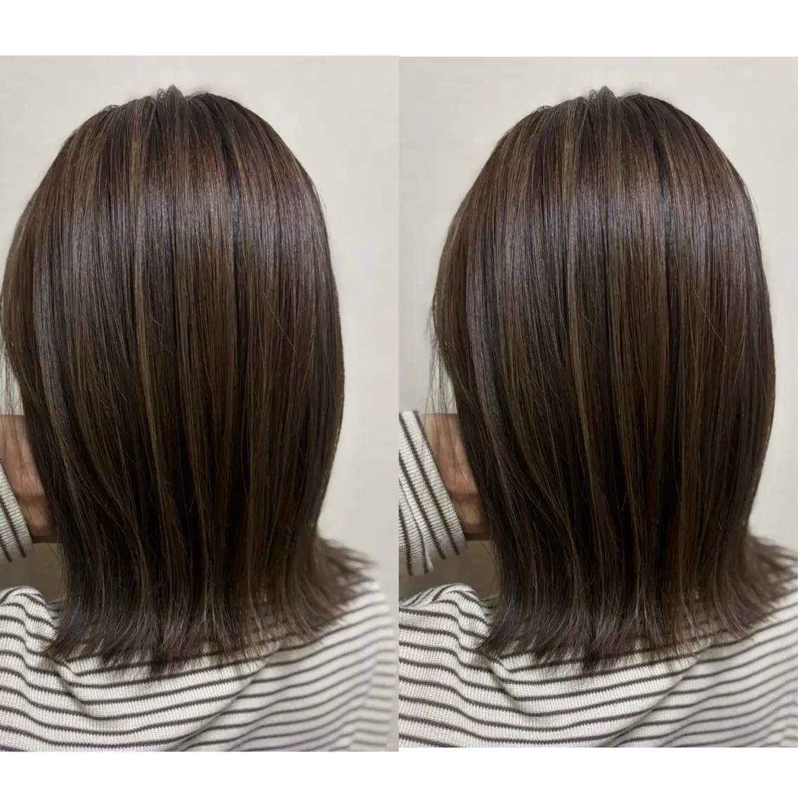 ミディアム カラー 切っぱなし💇‍♀️ イヤリング🎨龍之介のヘアスタイル