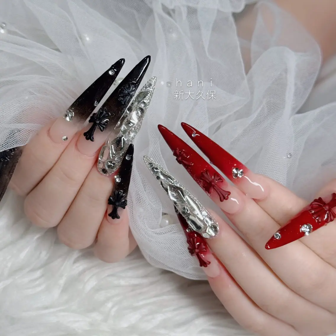 ネイル フットネイル フレンチネイル グラデーション 韓国ネイル ロングネイル ハンドネイル Hani Nail Salonのネイルデザイン