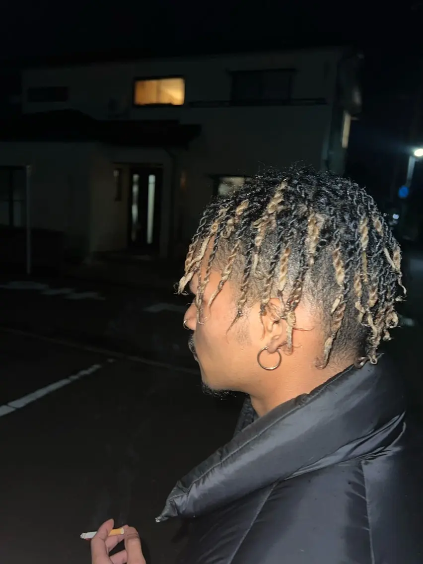 ミディアム メンズ エクステ ヘアセット 本間 颯太のヘアスタイル