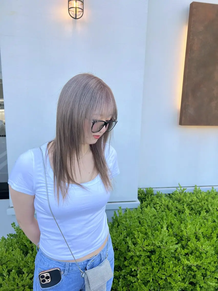 セミロング カラー ヘアカラー 吉田 泰我のヘアスタイル