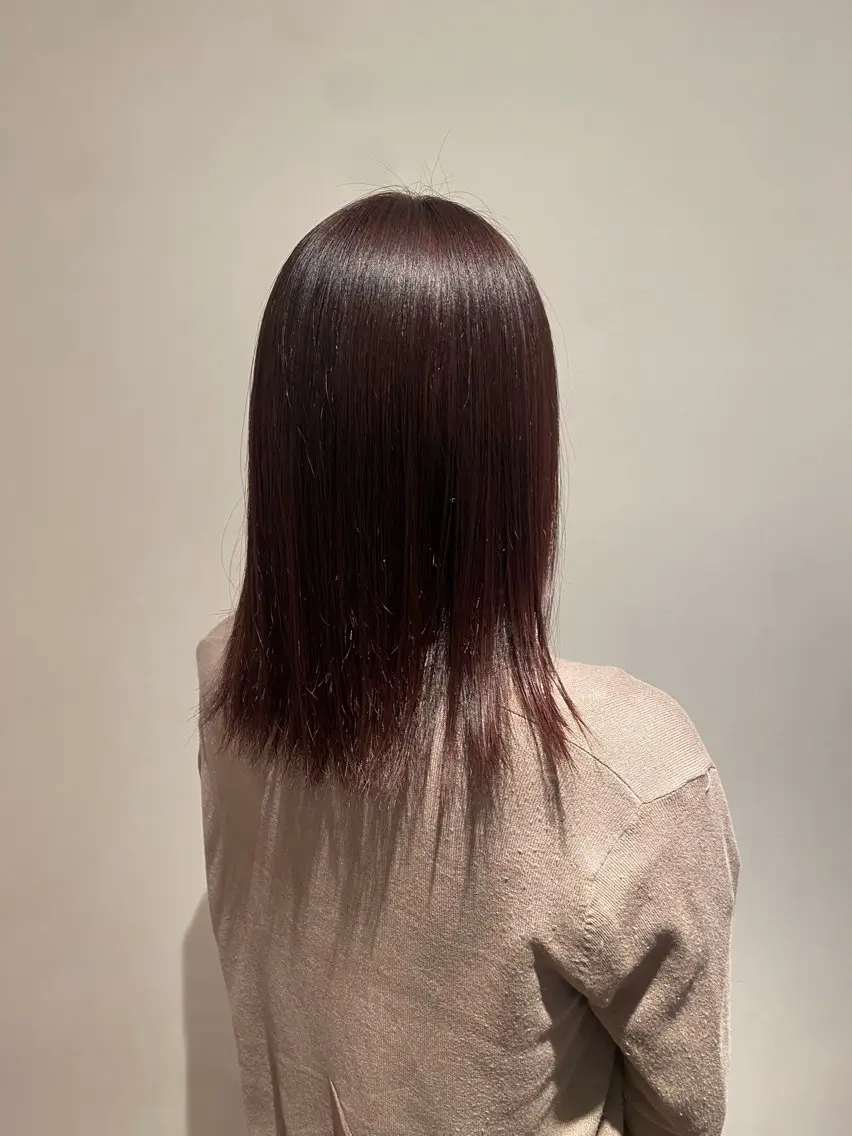 ミディアム カラー ブラウンカラー ピンクカラー ピンクブラウン reimi 表参道🍒のヘアスタイル