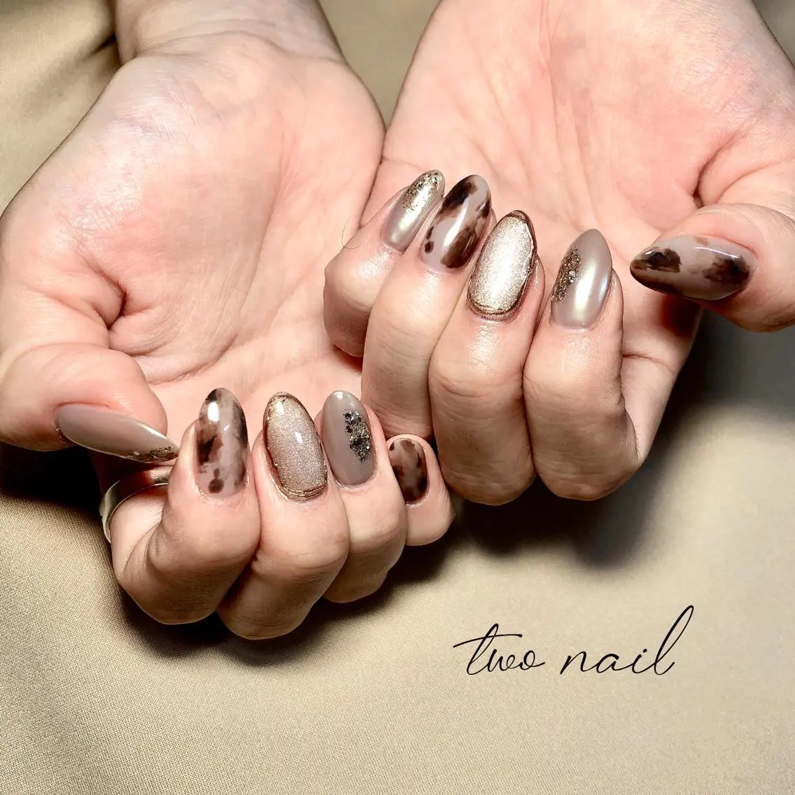 ネイル アートネイル フットネイル ハート ニュアンスネイル ホワイト two nailのネイルデザイン