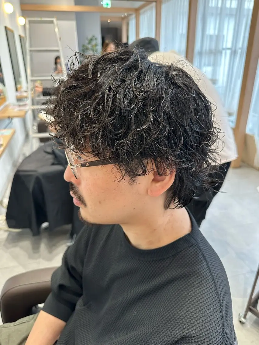 パーマ メンズ カット パーマ トリートメント Chere brun 髪質改善　北野豊彦のヘアスタイル