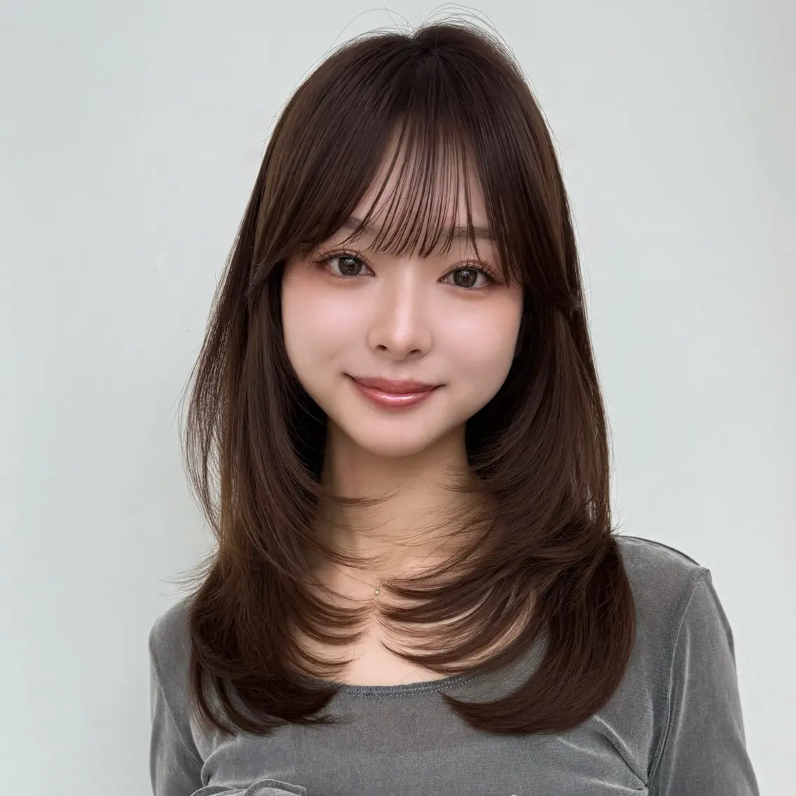 セミロング カット トリートメント 似合わせレイヤー/ 透明感カラーのヘアスタイル