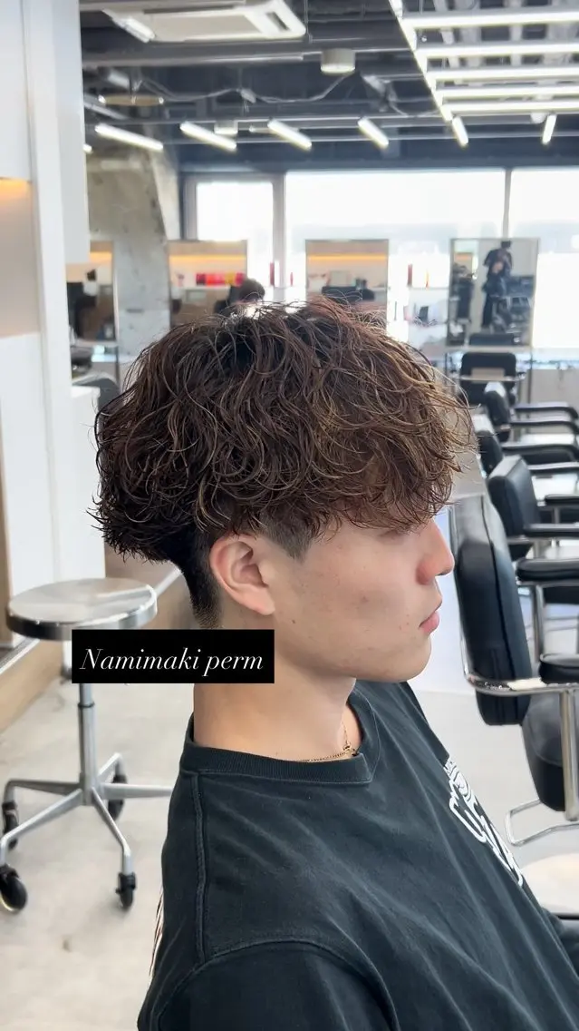 パーマ メンズ メンズパーマ 波巻きパーマ カットモデル募集中/ 新潟万代/こおまのヘアスタイル