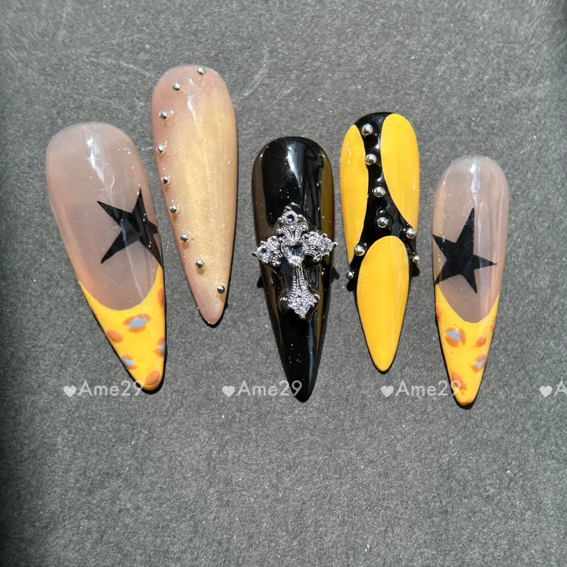 ネイル 長さ出し ネイルチップ AME29 Nail ネイルサロンのネイルデザイン