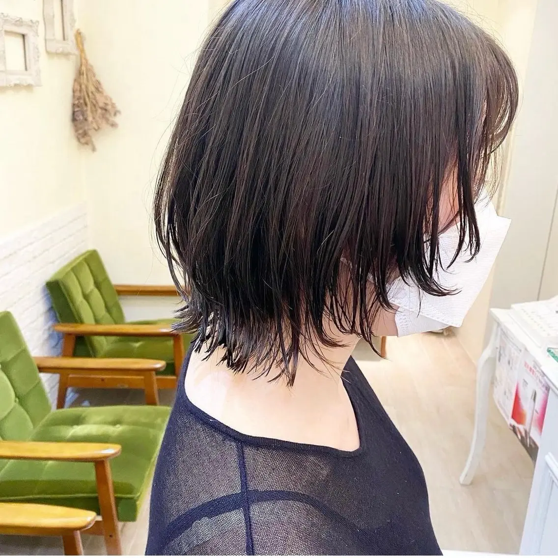 ショート カラー 顔まわりレイヤー レイヤーカット カット トリートメント 大久保 愛のヘアスタイル