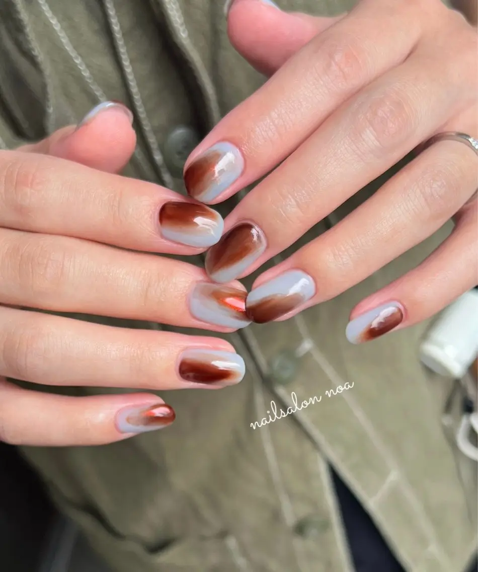 ネイル ニュアンスネイル ショートネイル ハンドネイル ショートネイル専門店 noaのネイルデザイン
