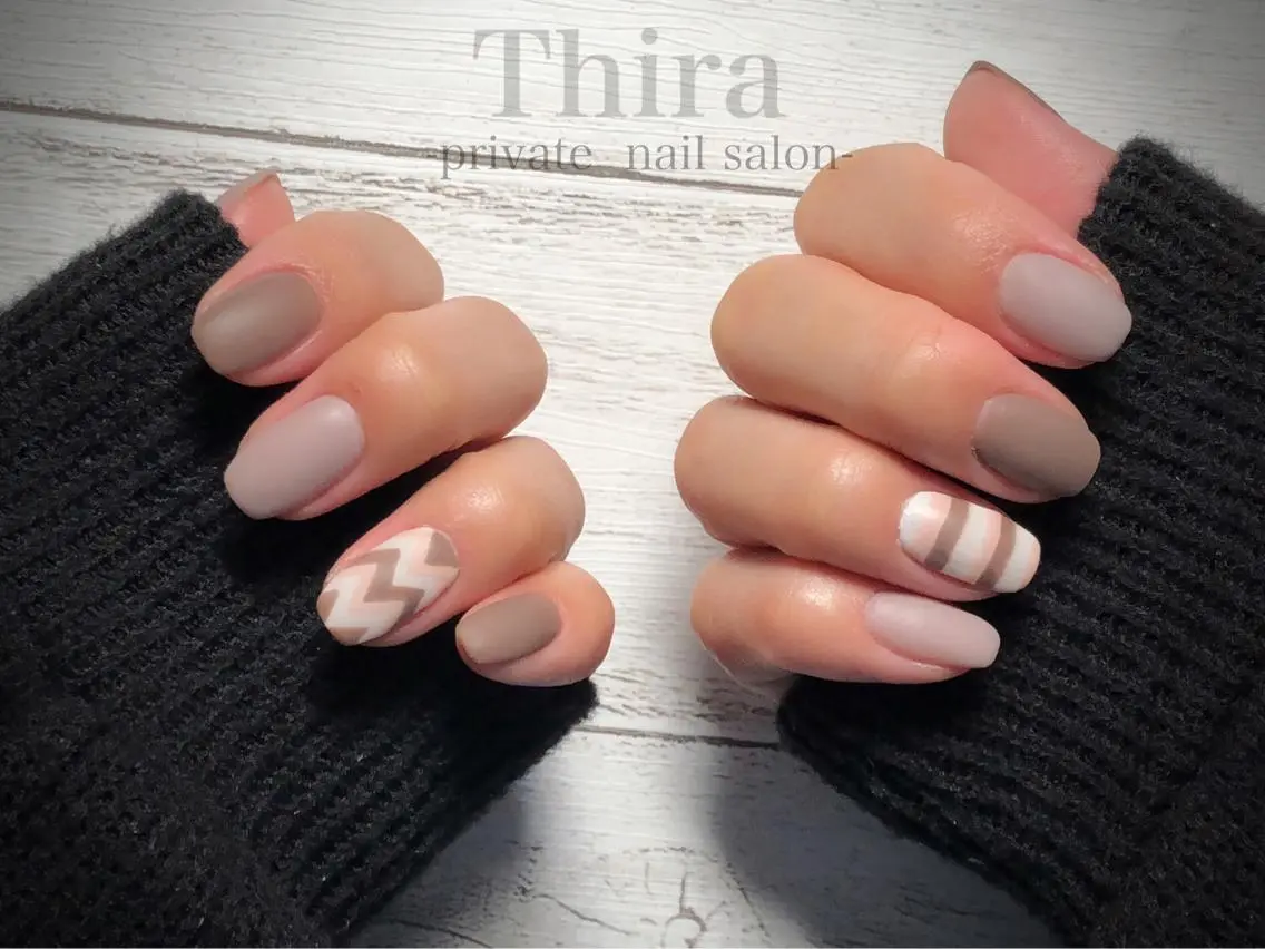 ネイル マットネイル Nailist saeのネイルデザイン