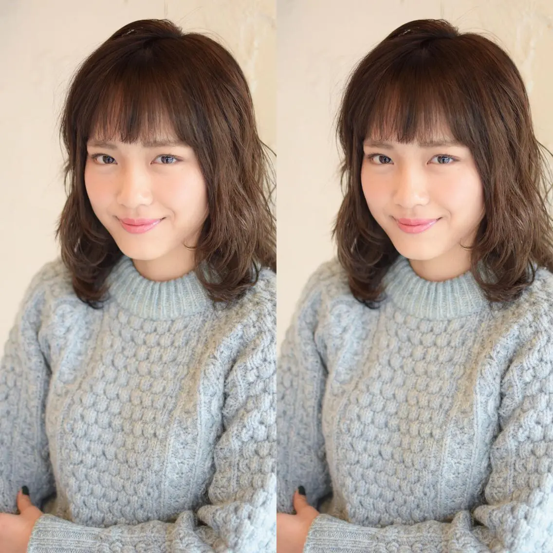 ミディアム カラー パーマ 嶋佐 昌大 シマサマオのヘアスタイル