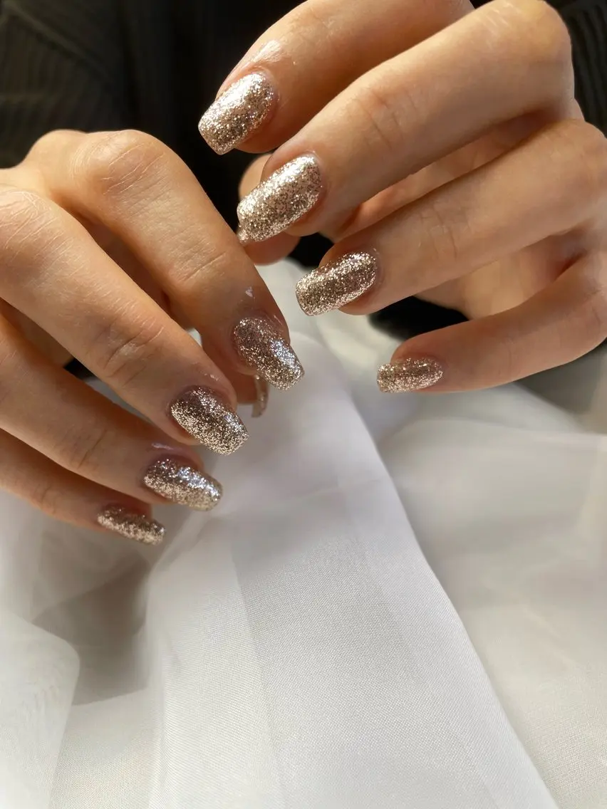 ネイル ブラウン ラメ(グリッター) nail atelier Kのネイルデザイン