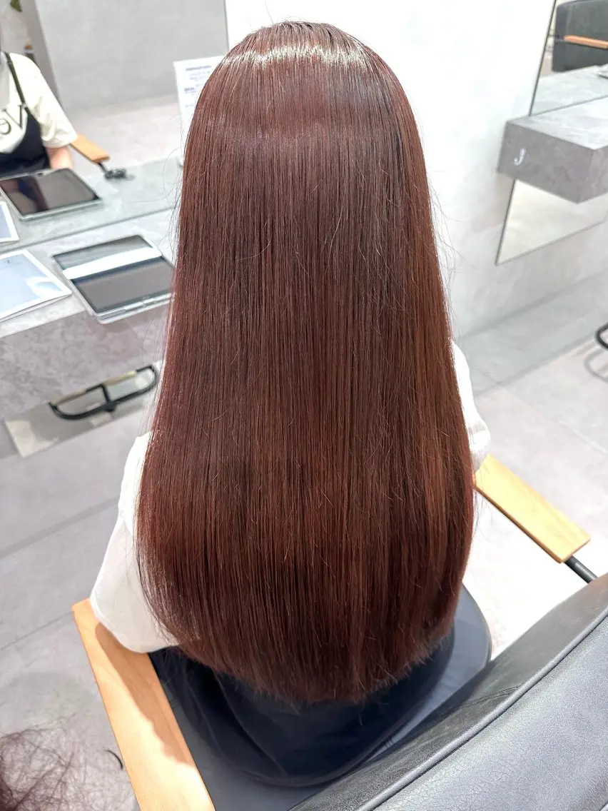 ロング ピンクブラウン カット ヘアカラー トリートメント 💎lino _by _ACNE💎 🧸のヘアスタイル