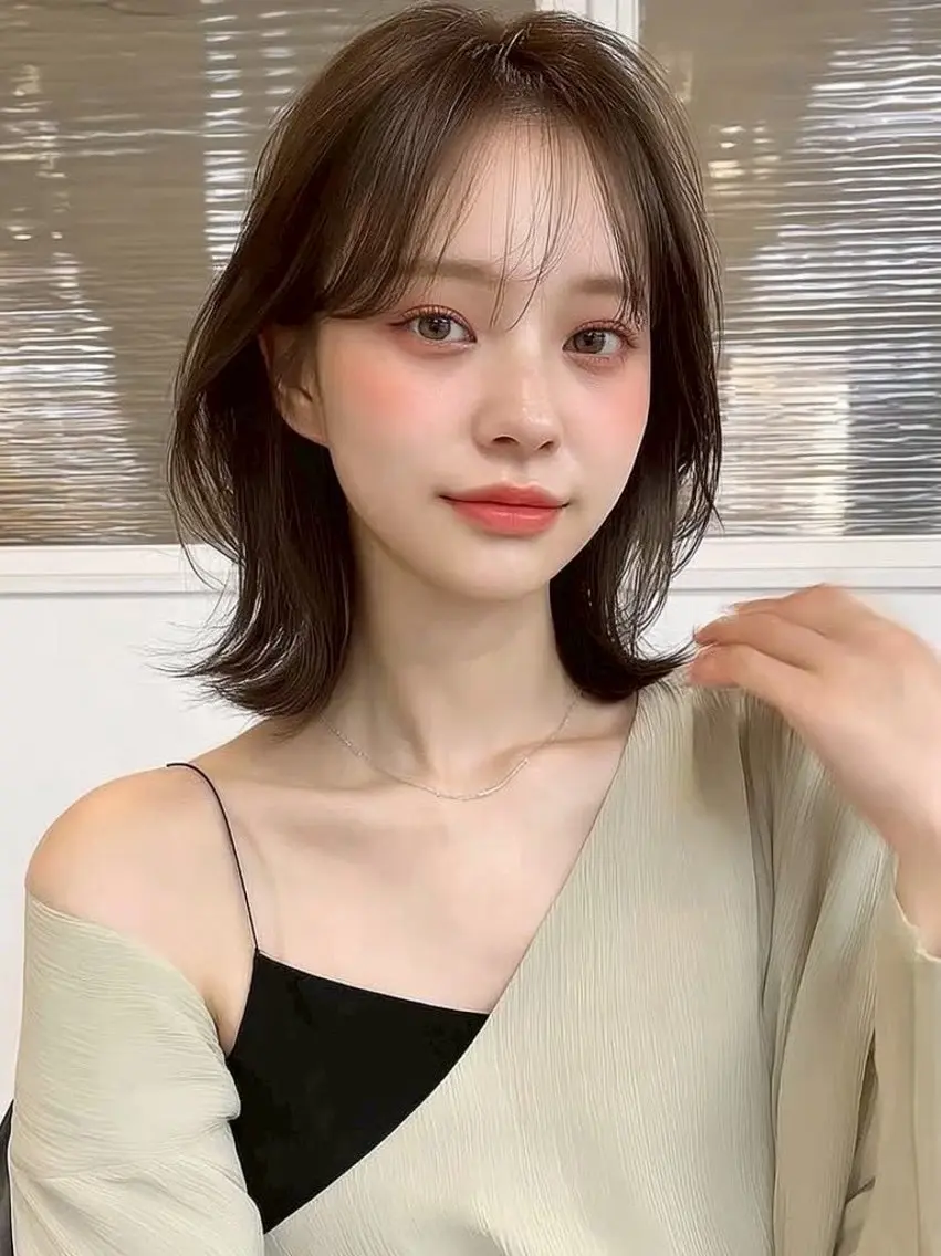ミディアム カラー 神田 絢飛のヘアスタイル
