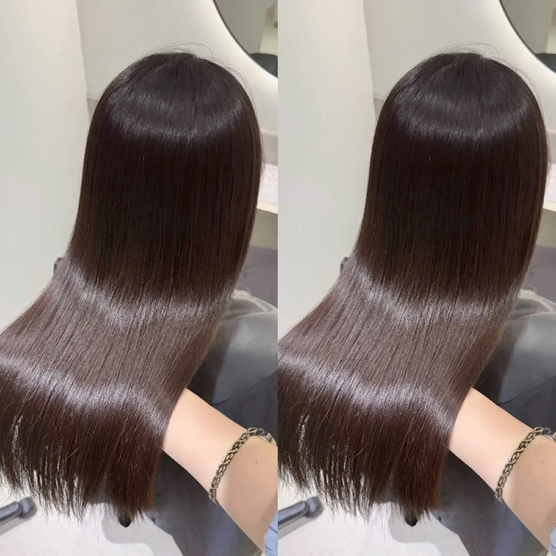 ロング 髪質改善 縮毛矯正 トリートメント カット ヘアカラー 縮毛矯正 トリートメント 艶髪カラー🫧 髪質改善🪽萩原のヘアスタイル