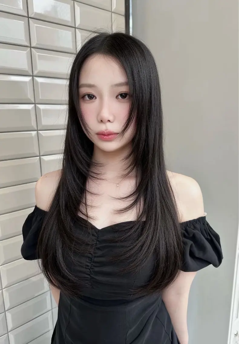 ロング 韓国風ヘア ロング 似合わせカット votan lilleyのヘアスタイル