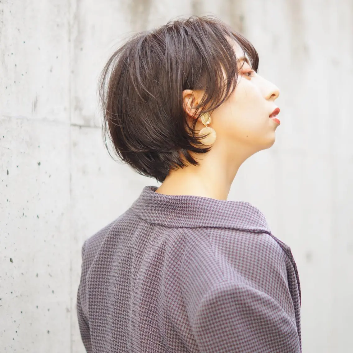 ショート アッシュ ボブ ハイライト 似合わせカット ショートヘア Lino by hoNuaのヘアスタイル