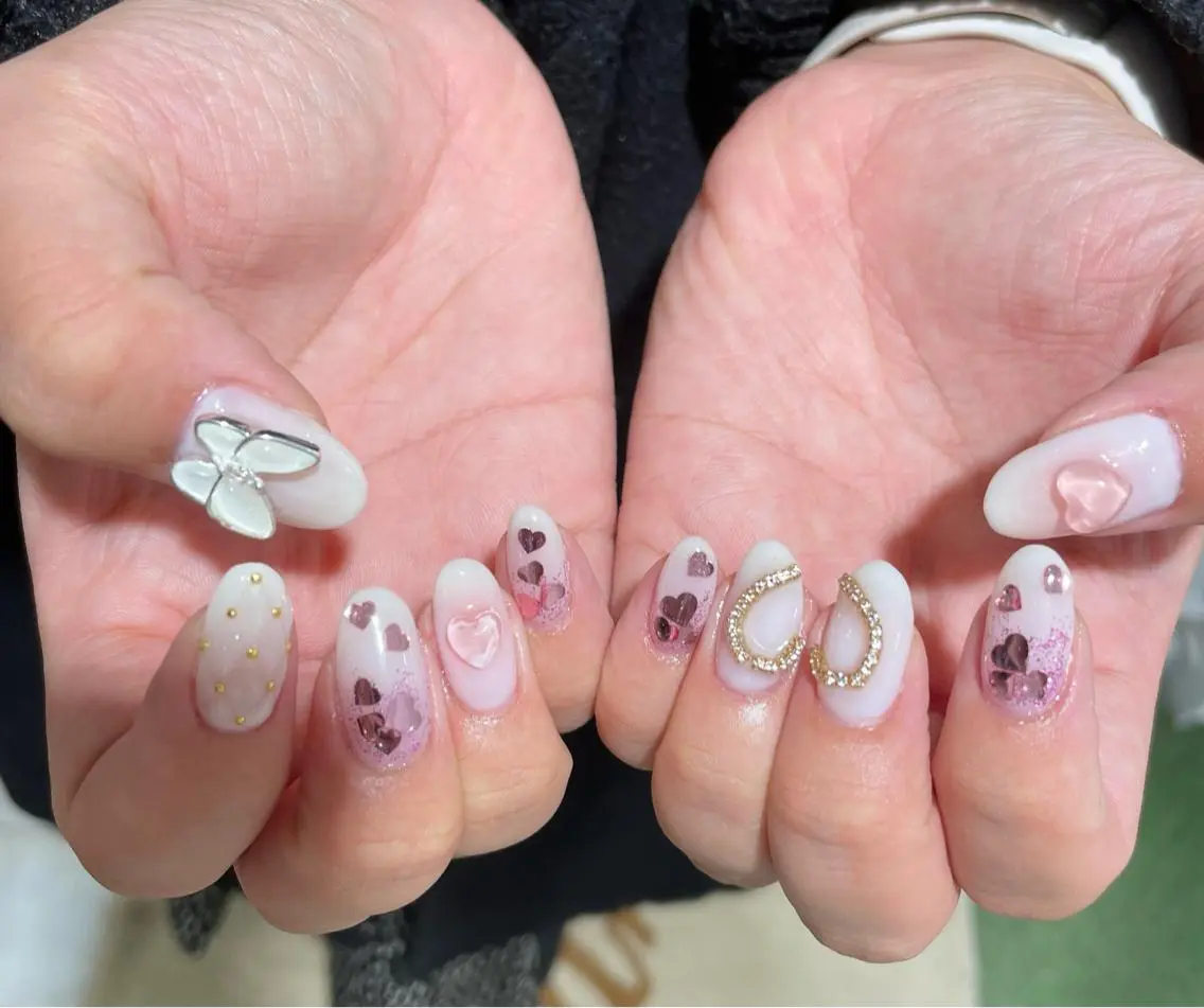 ネイル ジェルネイル 持ち込み パラジェル Mayu ･*のネイルデザイン