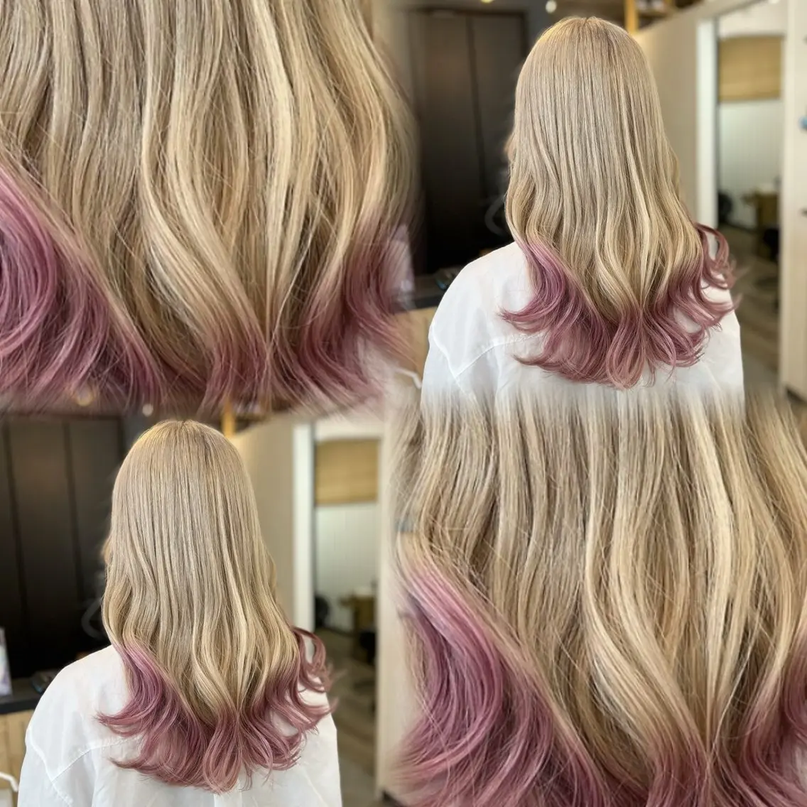 セミロング カラー ヘアカラー 髙橋 李里亜のヘアスタイル