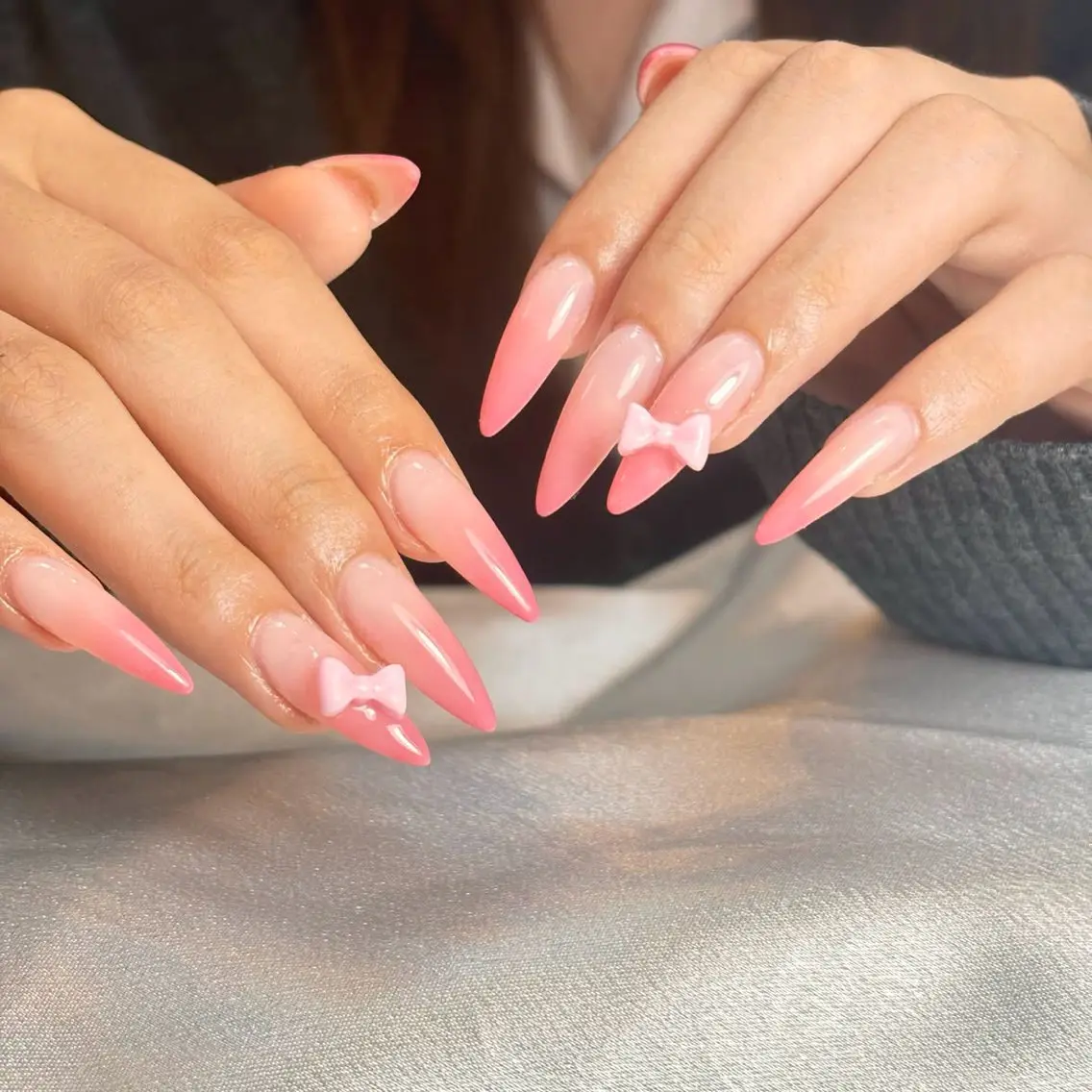 ネイル 長さ出し フレンチネイル 韓国ネイル マグネットネイル ミラーネイル ハンドネイル kiwami305 nail salonのネイルデザイン