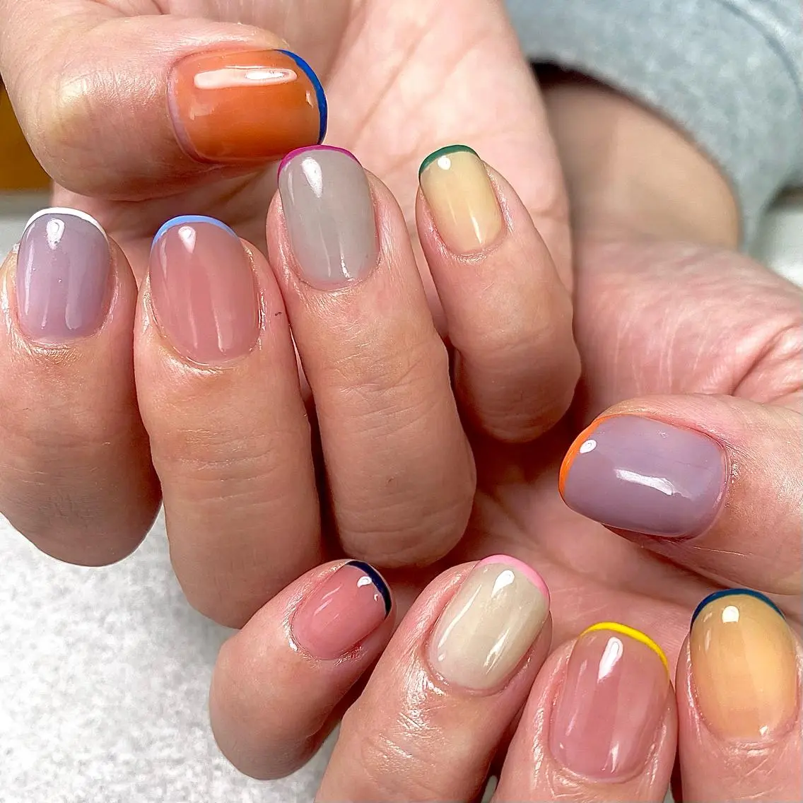 ネイル フレンチネイル 春ネイル Nail Salon louéのネイルデザイン