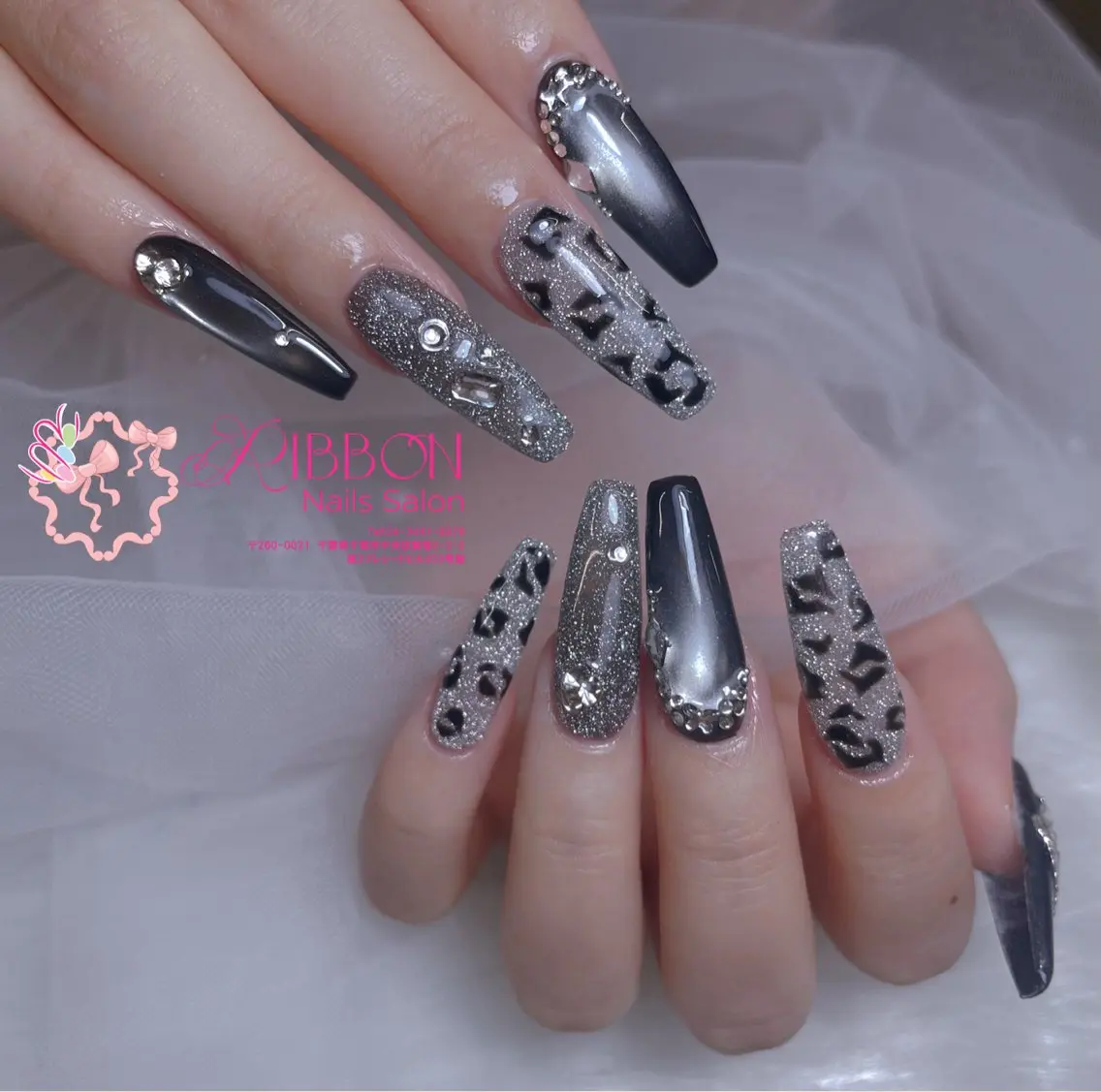 ネイル フットネイル フレンチネイル ジェルネイル マグネットネイル 持ち込み ハンドネイル Ribbonnail salonのネイルデザイン