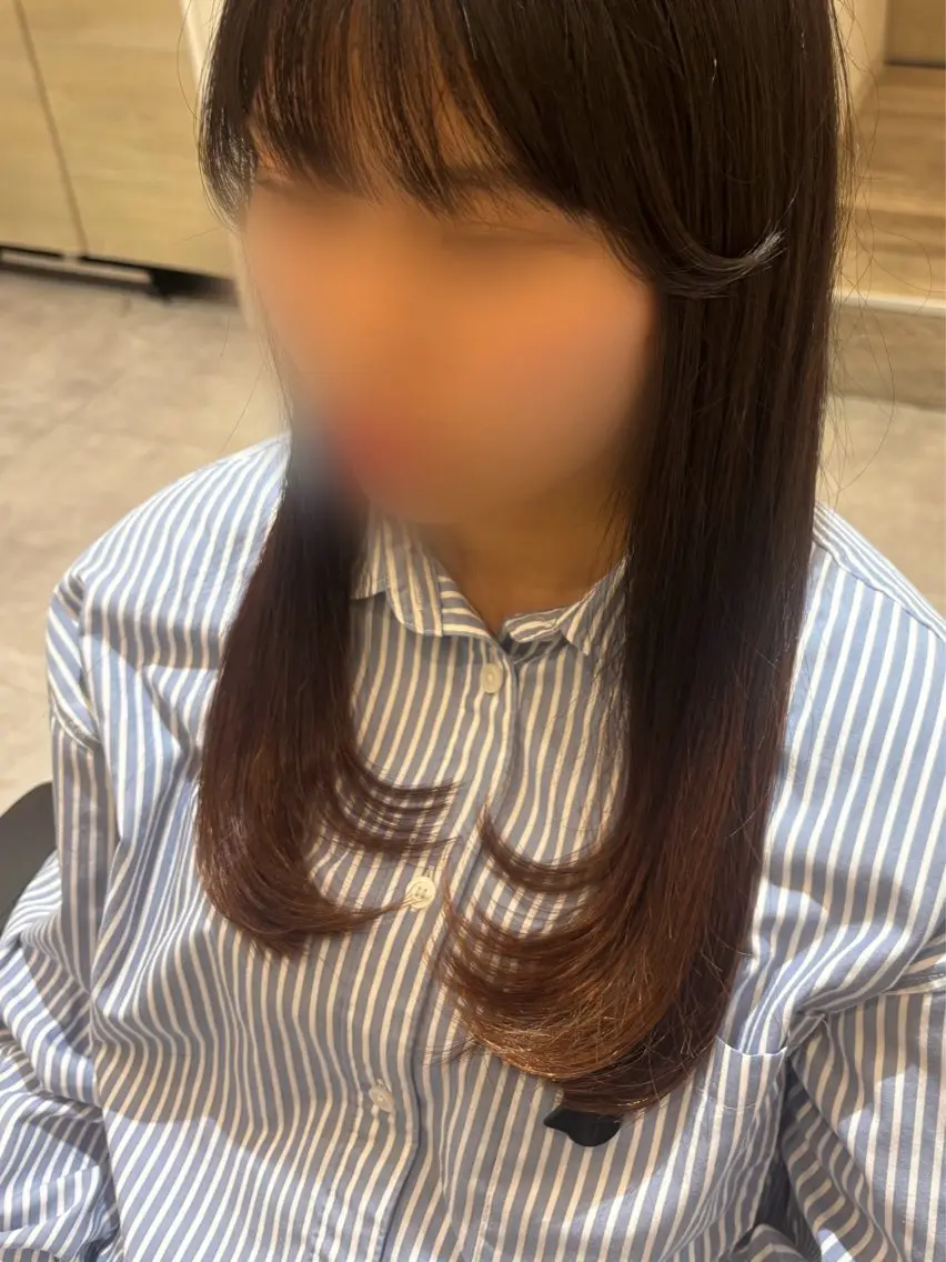 ロング 顔まわりレイヤー レイヤーカット カット Reika 🎀"のヘアスタイル