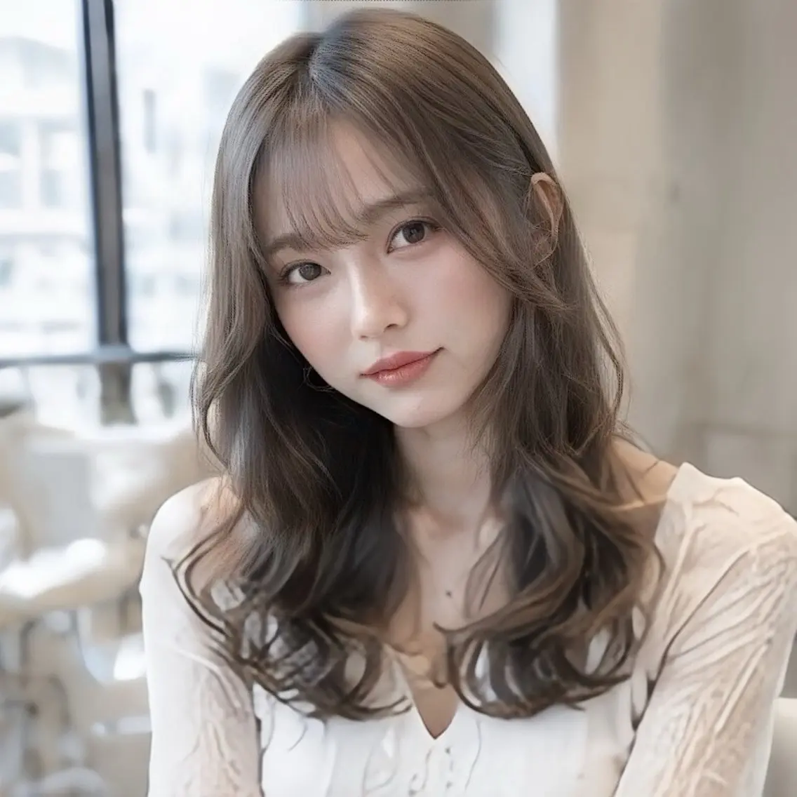 ロング カラー ヘアカラー トリートメント 縮毛矯正/レイヤー/ 前髪カット/おばかんのヘアスタイル
