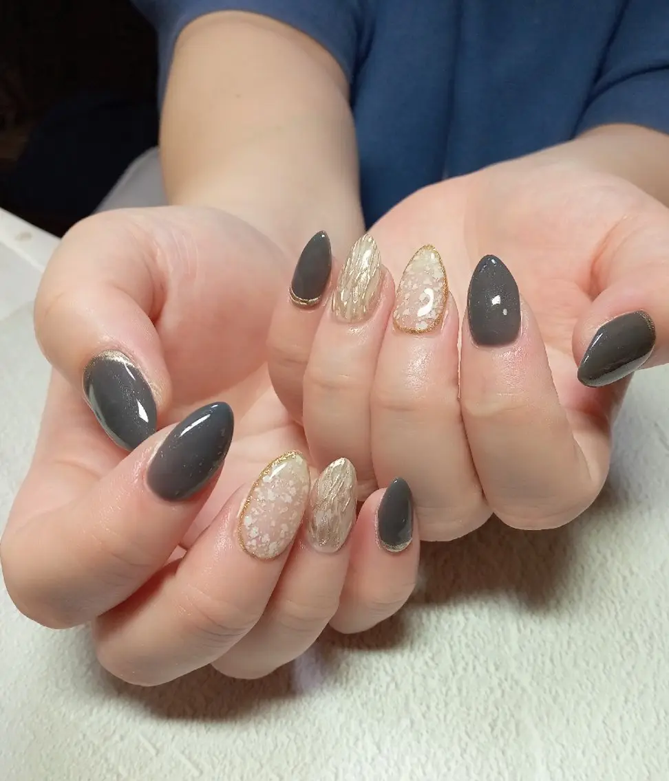 ネイル アートネイル キラキラネイル ミラーネイル シンプルネイル ハンドネイル flure de neige yukiのネイルデザイン