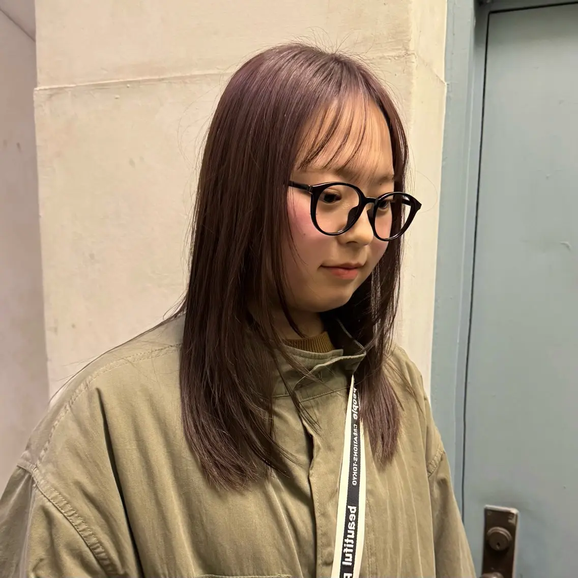ロング カラー 顔周りカット レイヤーカット カット ヘアカラー 清水愛果/似合わせ カット/透明感カラーのヘアスタイル
