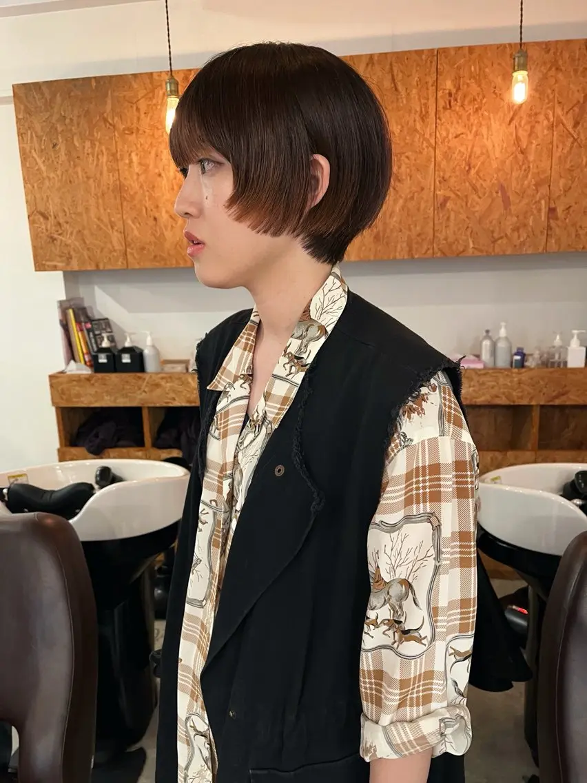 ショート カット 暖色/パーマ 🌼クニトウメイのヘアスタイル