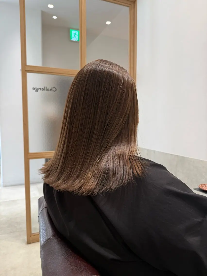 ミディアム カット ヘアカラー 縮毛矯正 トリートメント 𓍯柔らかhair 𓍯 yukinoのヘアスタイル