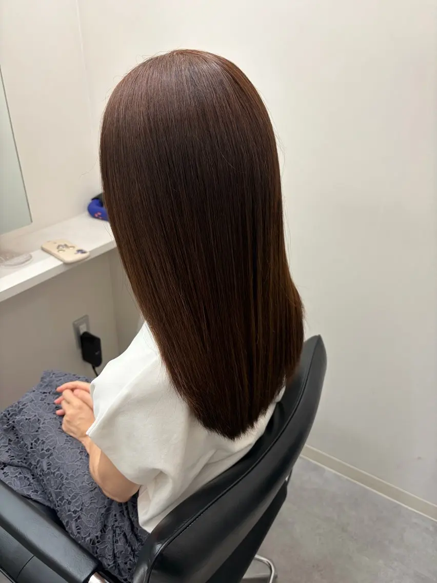 セミロング 髪質改善 縮毛矯正 ヘアカラー 縮毛矯正 トリートメント 髪質改善/縮毛矯正/ 艶カラー/登貴のヘアスタイル