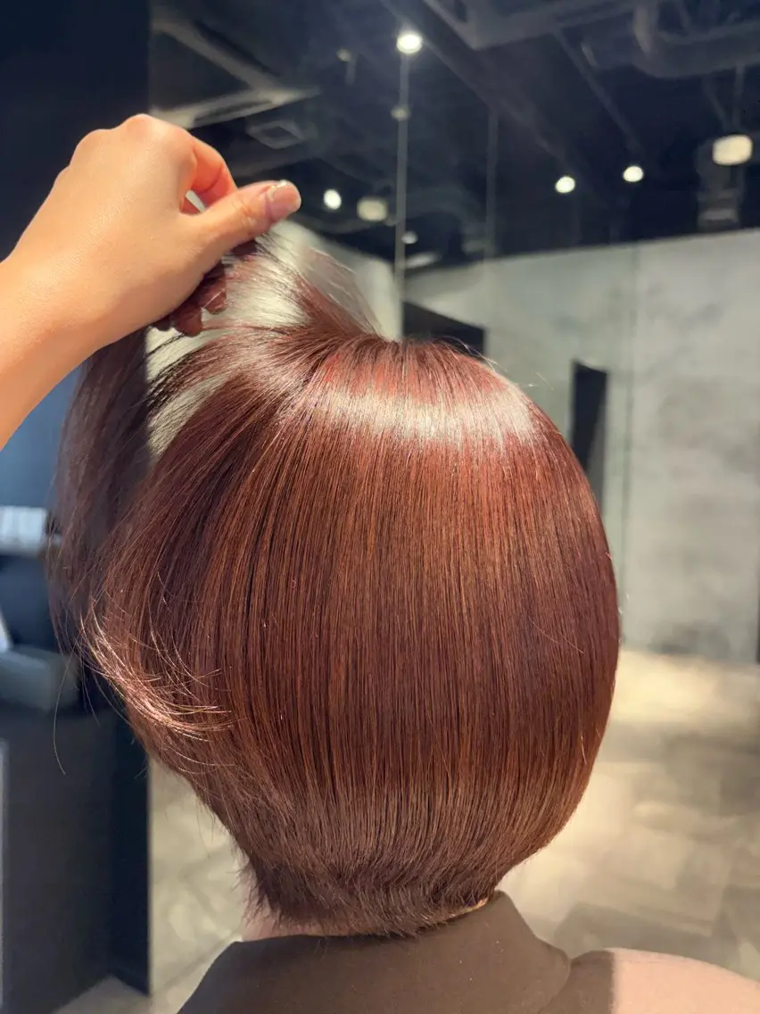 ショート カラー ブラウンカラー レッドカラー レッドブラウン ヘアカラー トリートメント 🫧透明感カラー/ 寒色カラー/Risaのヘアスタイル