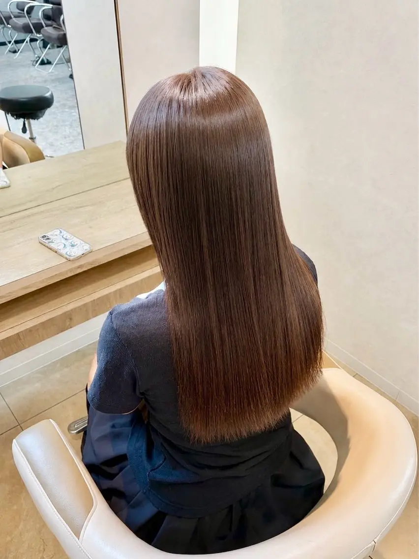 カット+透明感カラー+トリートメントの写真