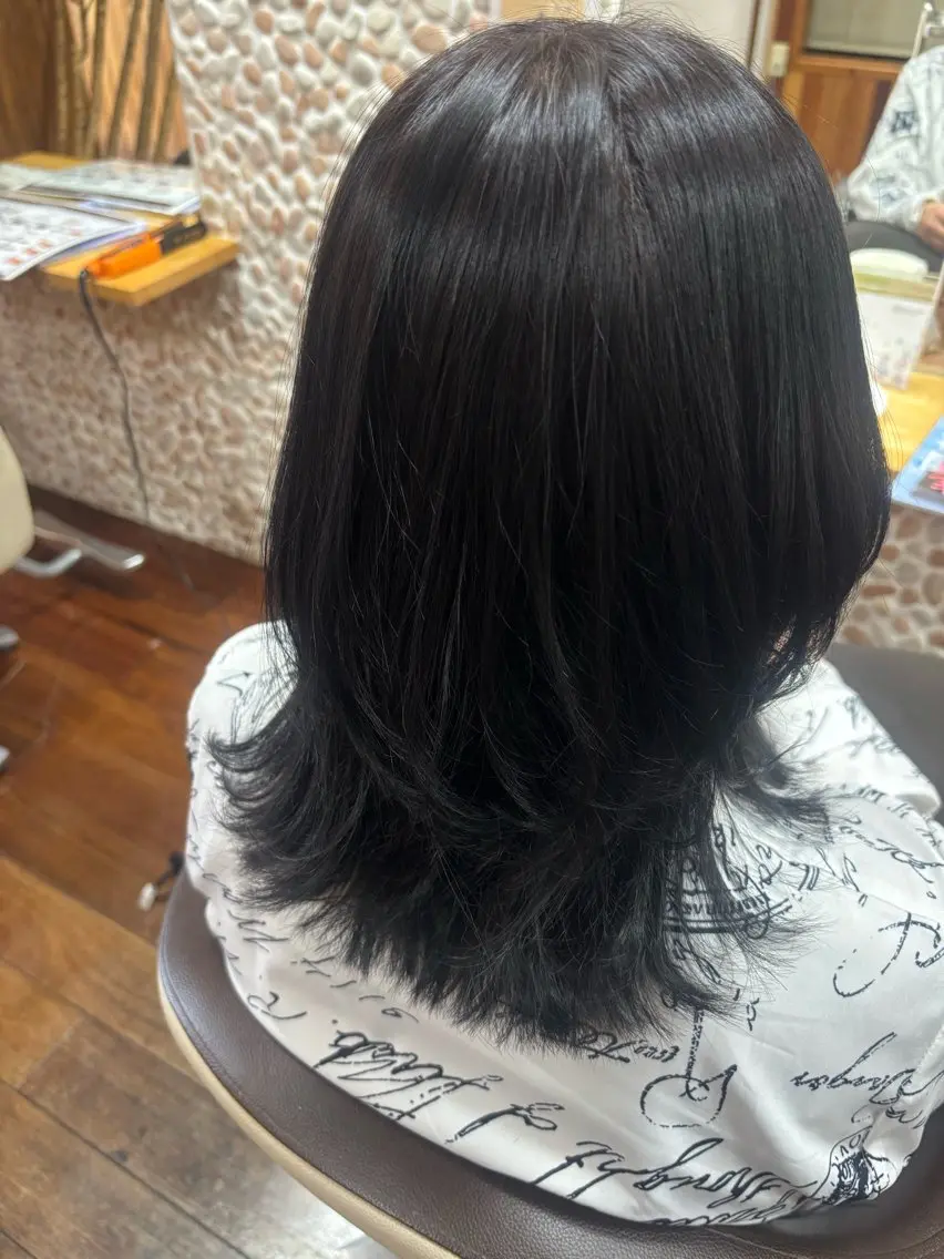 ミディアム カット ヘッドスパ よしかわ あいか/京都美容室のヘアスタイル