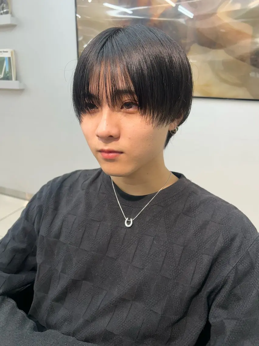 ショート メンズ マッシュ シースルーマッシュ カット ヘッドスパ ナチュラル×色気パ ーマ 渋谷/マナミのヘアスタイル