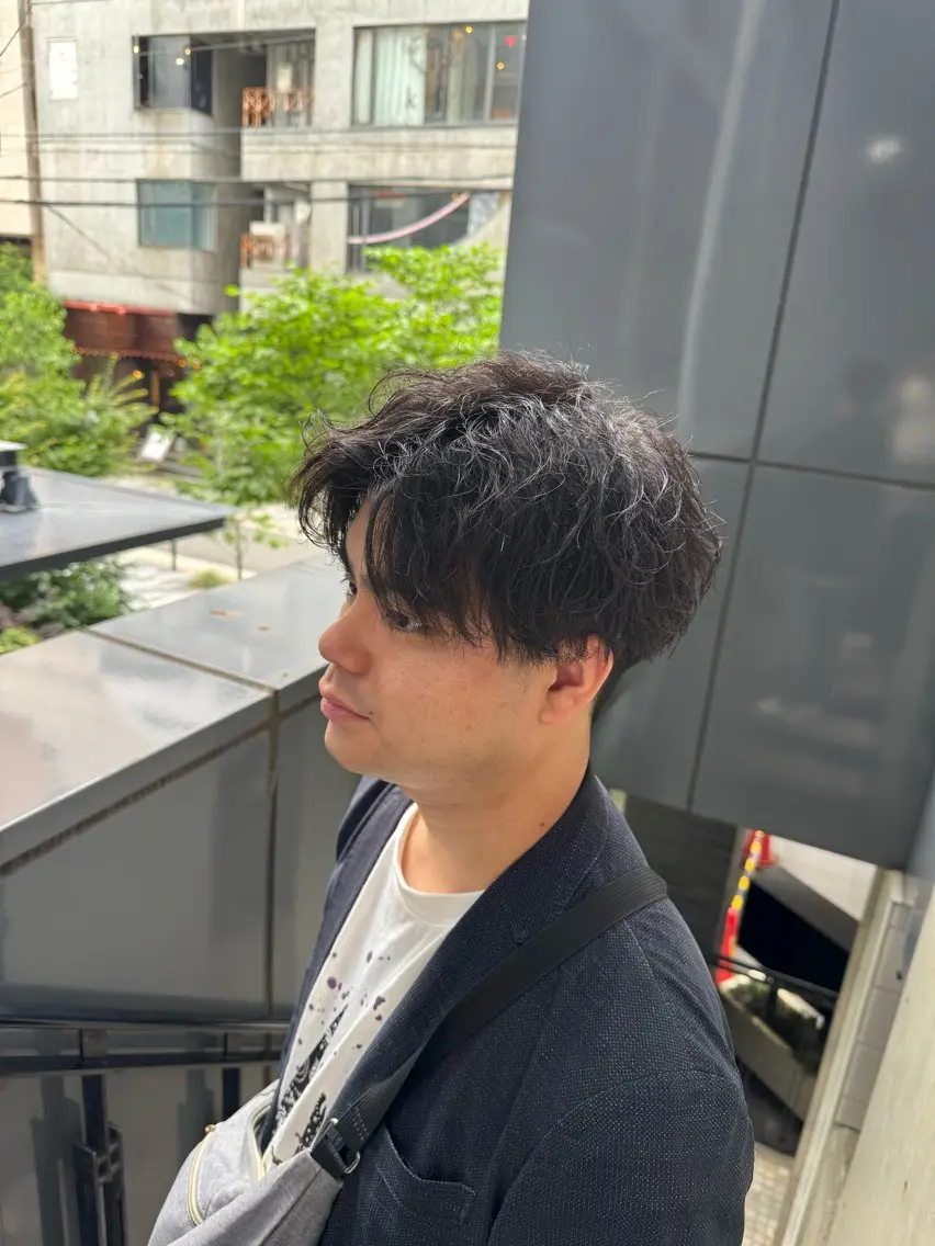 パーマ メンズ カット パーマ 河野 悠のヘアスタイル