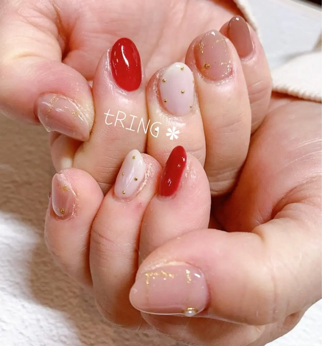 ネイル ハンドネイル tRING＊ しいの木台のネイルデザイン