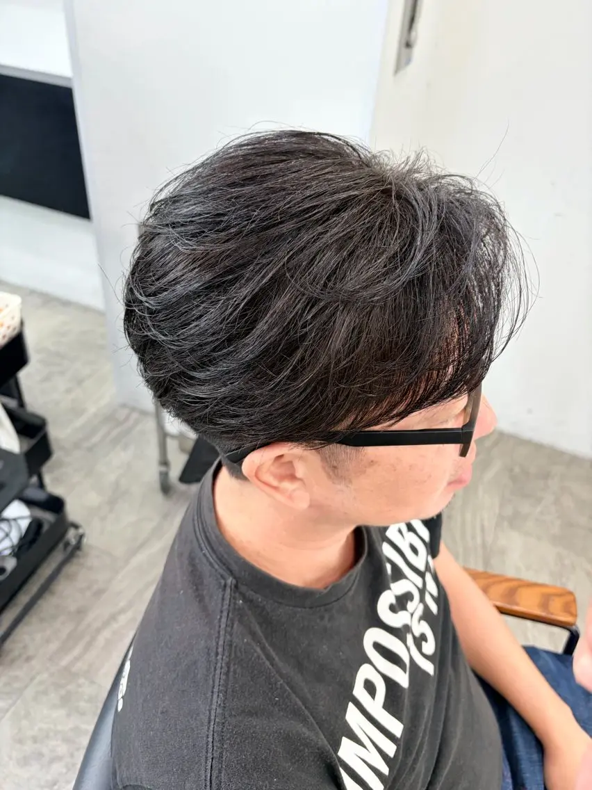 カラー メンズ センターパート カット ヘアカラー 静岡 / 毛流れ特化 /メンズヘア/真大のヘアスタイル
