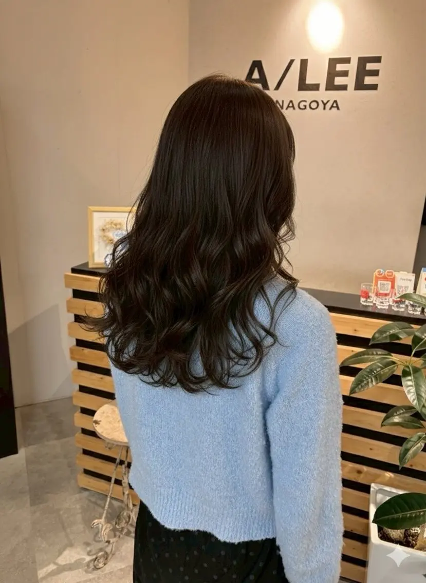 セミロング ヘアカラー 中田 桃夏のヘアスタイル