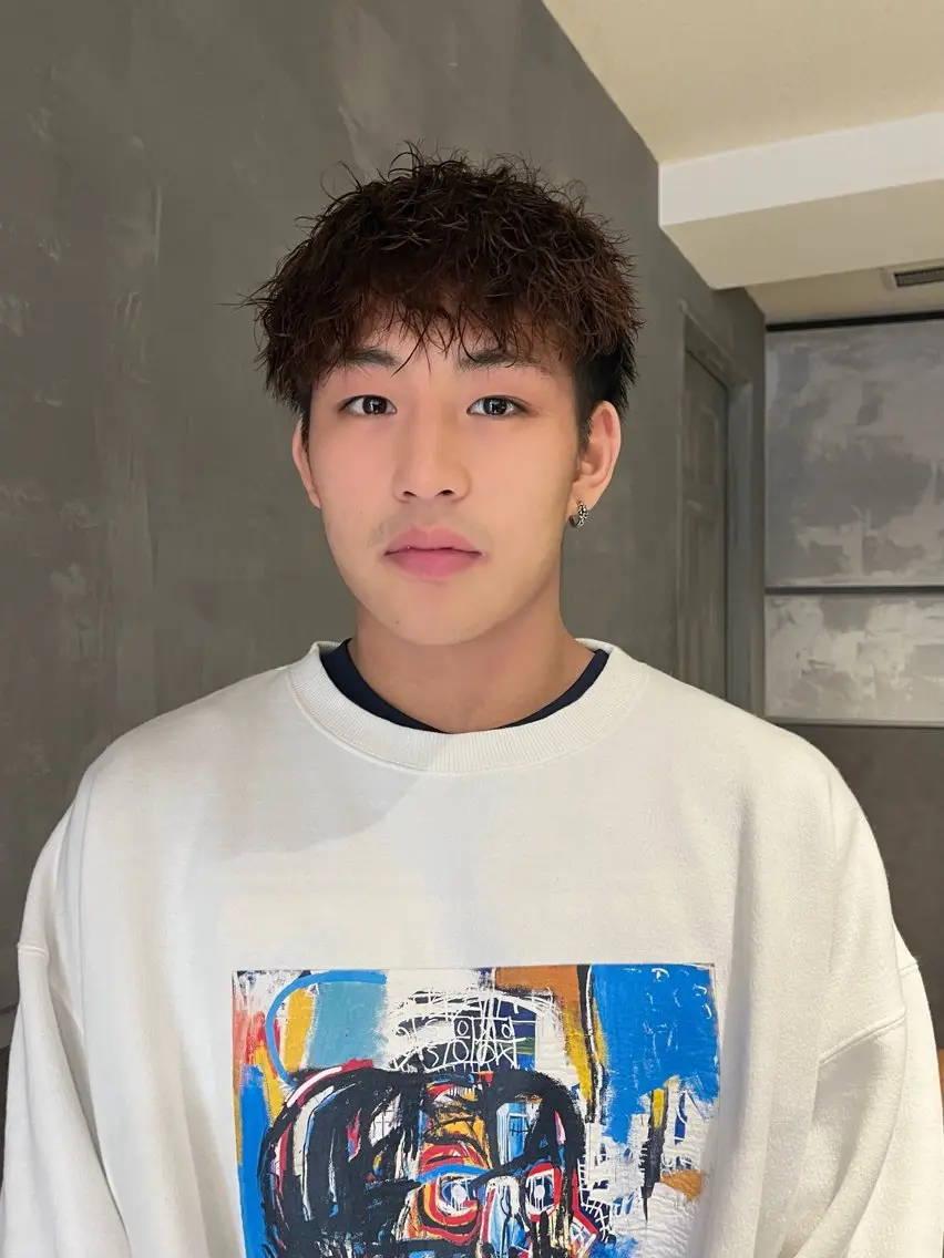 パーマ メンズ 田中 里奈のヘアスタイル