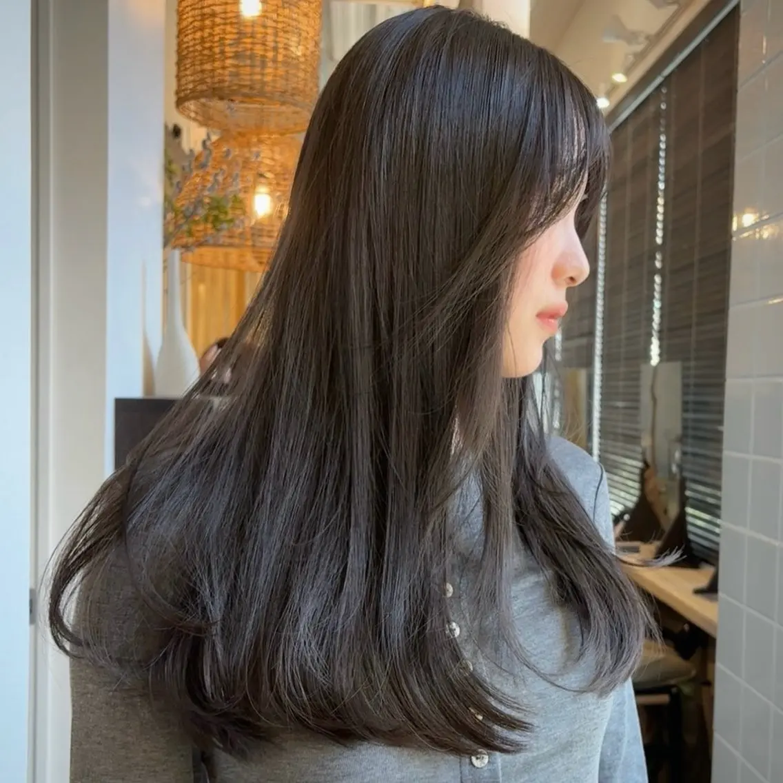 ロング カラー ヘアカラー 透明感カラー/ くるくるパーマミウのヘアスタイル