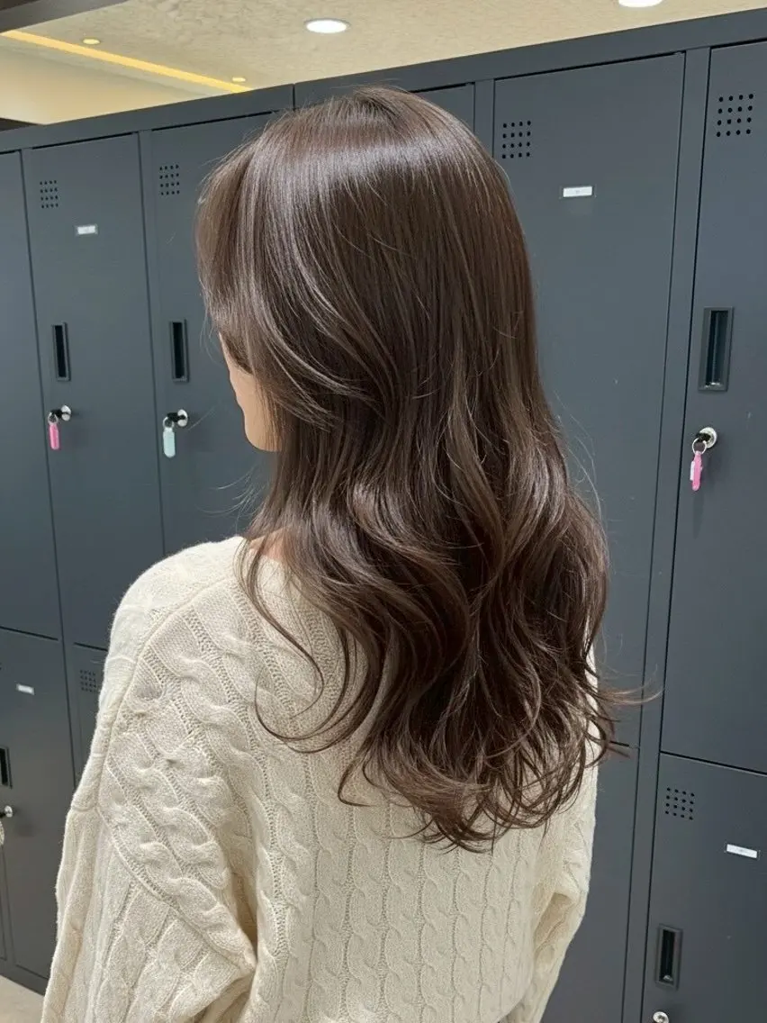 ロング 𝗠𝗜𝗞𝗨︎ ︎✦︎.ワンカラーのヘアスタイル