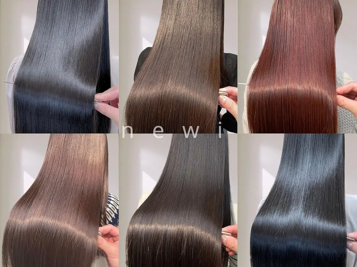 ロング ヘアカラー 縮毛矯正 newi 池袋のヘアスタイル
