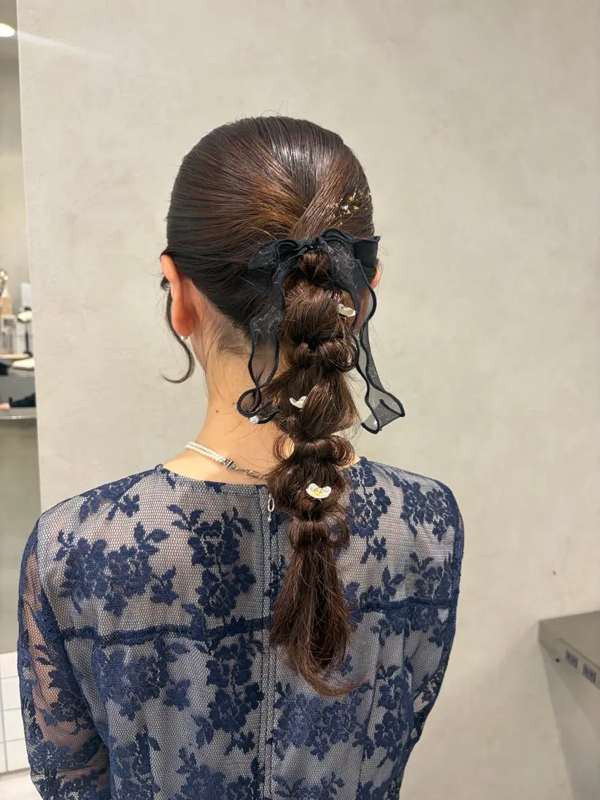 ヘアアレンジ 結婚式・ブライダル monaヘアアレンジ 🎀/お呼ばれのヘアスタイル