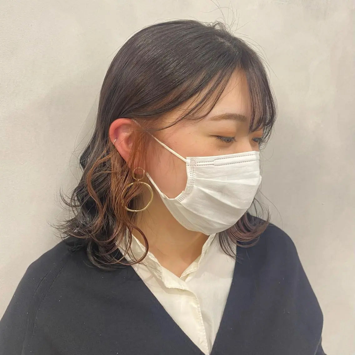 ミディアム カラー ヘアカラー 🩵ブリーチカラー MIORI🩵のヘアスタイル