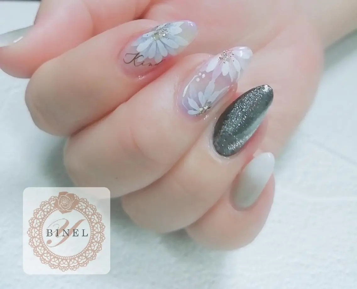 ネイル 春ネイル ハンドネイル Nail Salon Y.BINELのネイルデザイン