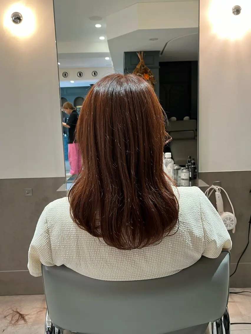 セミロング カラー カット ヘアカラー トリートメント ヘアセット 🌻暖色カラー🌻 sakuraのヘアスタイル